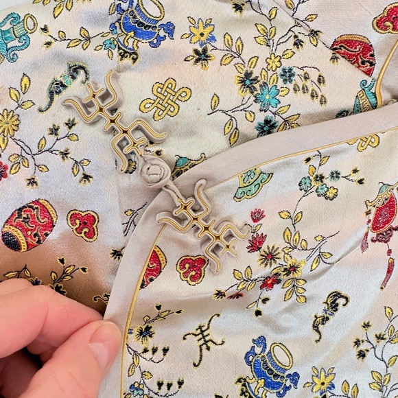 Vintage Silk Asian Dress Set The Old Peking Silk Co Sz Small - Picture 12 of 15